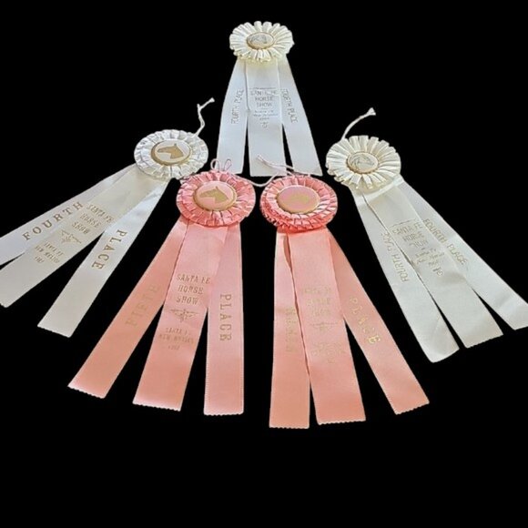 5 Vintage 1966 1967 equestrian Santa Fe horse show award ribbons rosettes - Picture 3 of 14